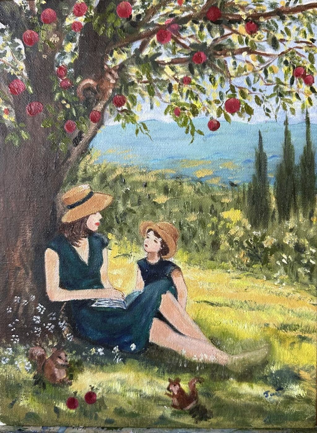 In the Apple Orchard — Oil on Canvas